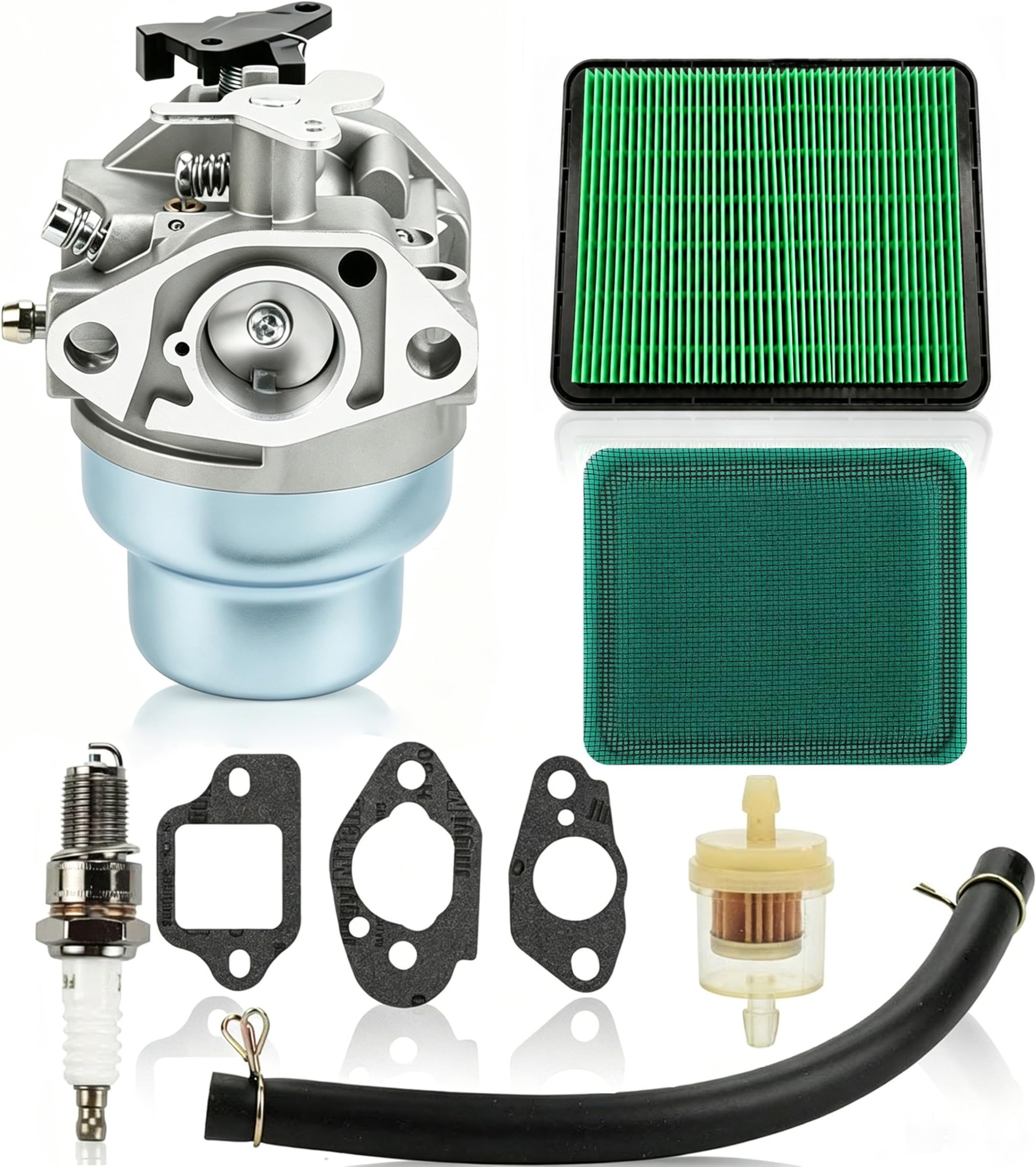 Carburetor with Gasket Spark Plug Fuel Air Filter kit Replacement for Honda GCV160 GCV160A GCV160LA HRB216 HRS216 HRR216 HRT216 HRZ216