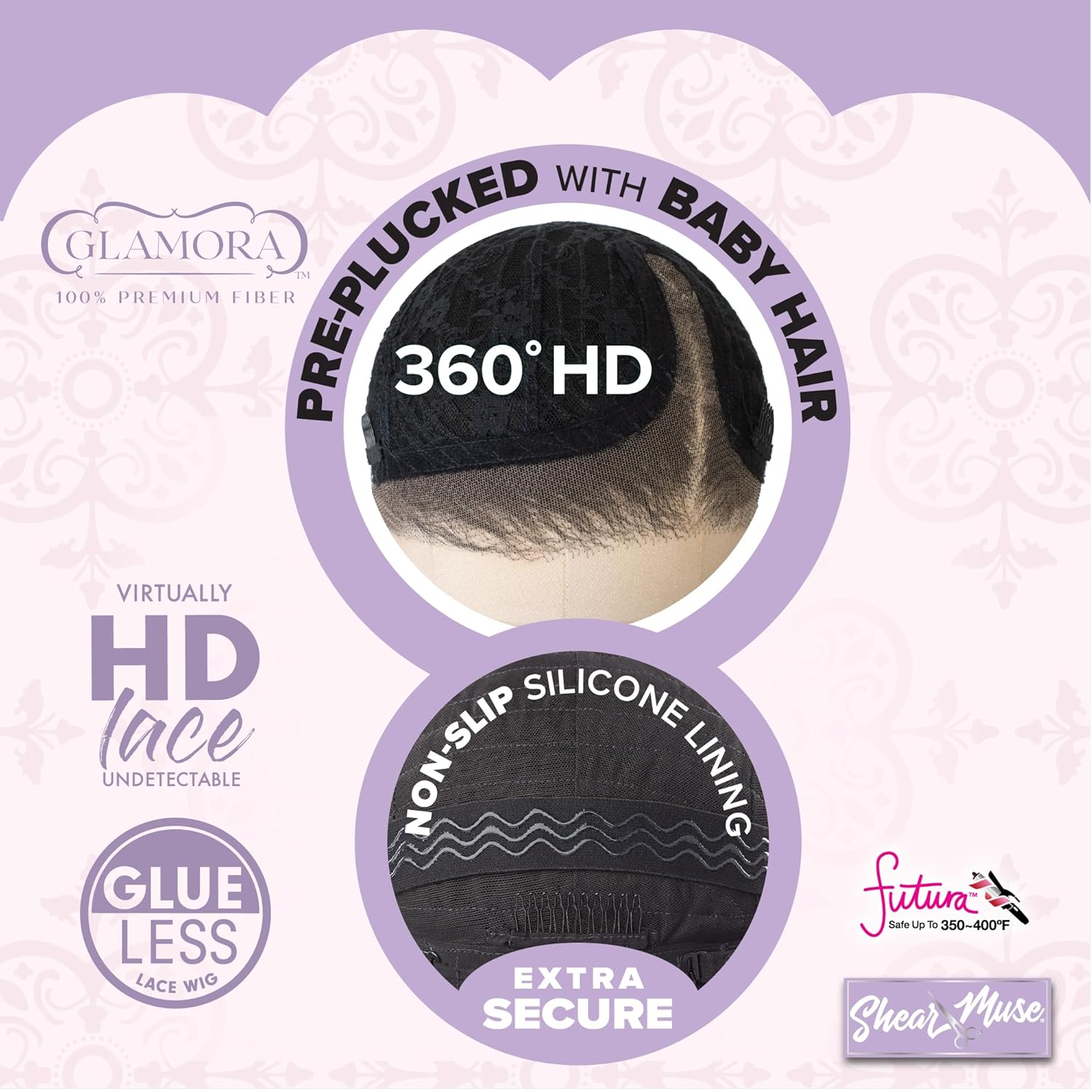 Sensationnel Glamora 360 Lace Wig - Classy Unit 2 Glueless Ready to Wear Synthetic Preplucked Hairline (BALAYAGECHOCOLATE)