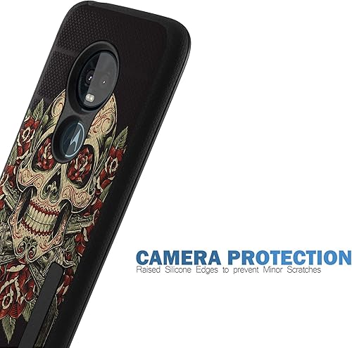 Miniatura 8 de CasesOnDeck Funda compatible con Moto G7 PlayMoto G7 OptimoT-Mobile REVVLRY Grip Tactical Moto G7 Play Dual Layer Trendy Slim Fit Grip Case con