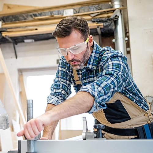 Miniatura 8 de Salfboy Anteojos de seguridad para hombres y mujeres, ANSI Z87.1, anteojos de seguridad a granel con protección UV resistentes a los arañazos, 10