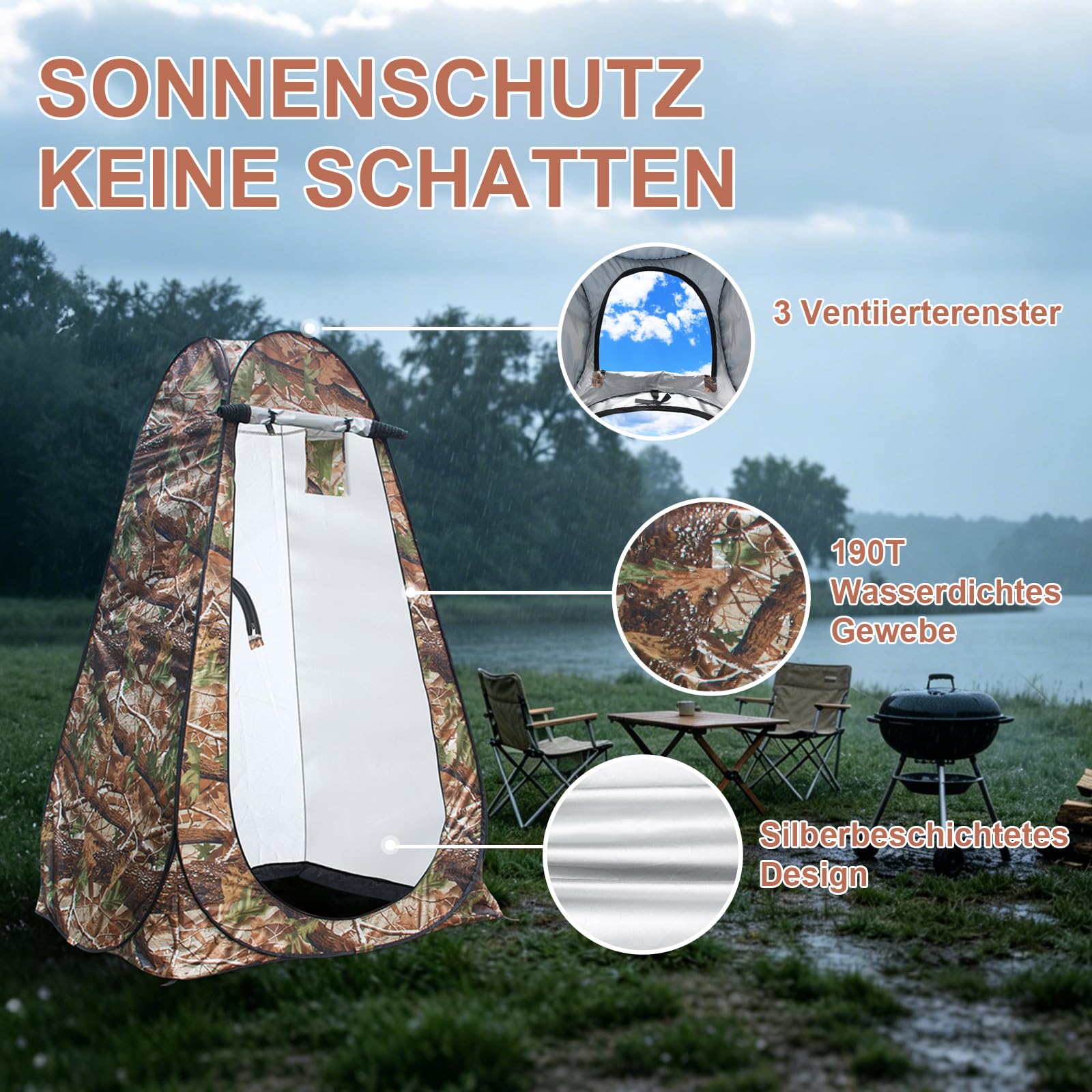 anngrowy Tente de douche de camping