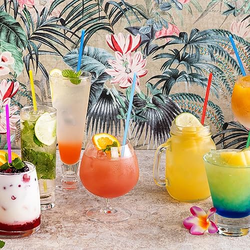 Miniatura 6 de Suwimut Paquete de 1000 pajitas de plástico para beber, 10.2 pulgadas, extra largas, coloridas, desechables, pajitas para batidos, pajitas de fiesta