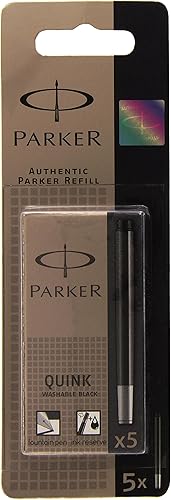 Miniatura 3 de Parker S0116210 Quink - Recambios para pluma estilográfica, cartuchos largos, paquete de 5