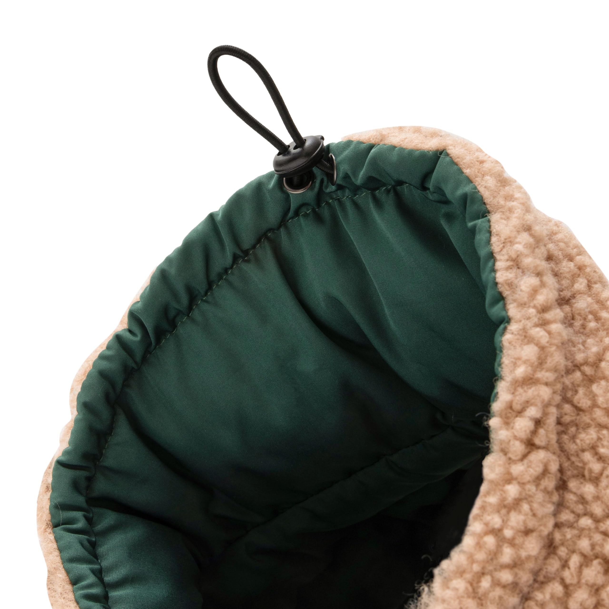 Hundemantel Beidseitig Tragbar, Puffer-Design – Cozy Sherpa Fell oder Moderne Puffer-Jacke - Wendbare Hundejacke, Hunde Wintermantel (Grün/Beige, 30)