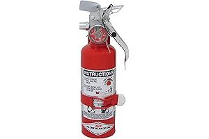 Halon Fire Extinguisher for Class B and C: Amerex A384T, 1.4lb Halotron I