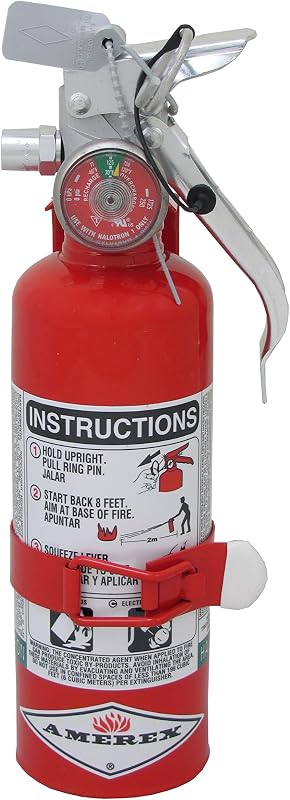 Amerex A384T, extintor de incendios Halotron I Clase B C de 1,4 lb