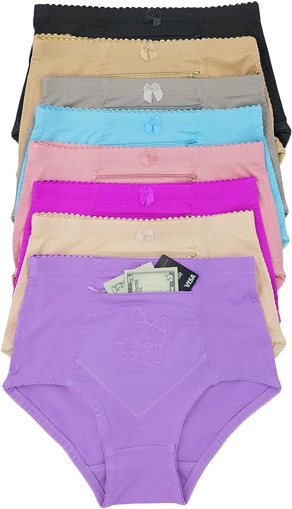 ToBeInStyle Women's High Waist Front Zipper Pocket Elegant