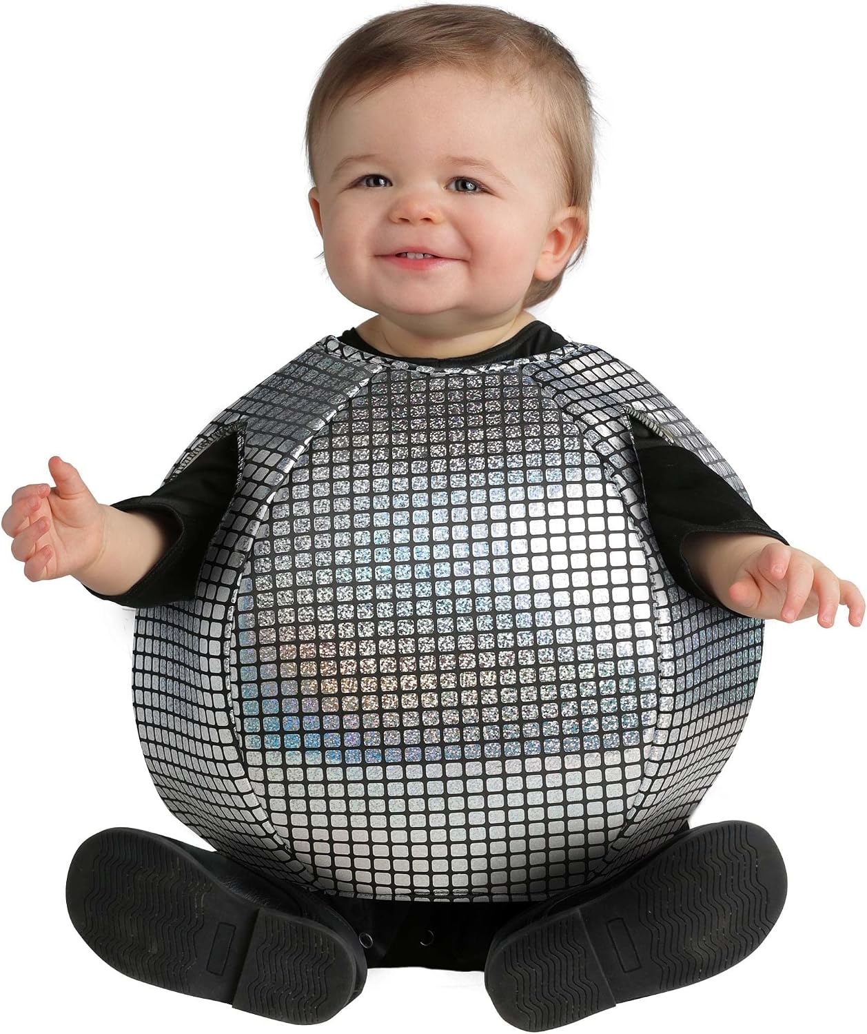 Disco Ball Baby Costume - Shiny Metallic Infant Outfit