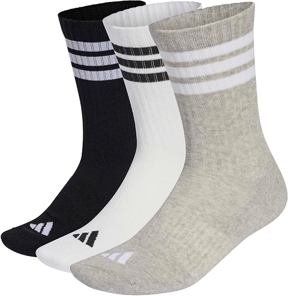 adidas 3-Stripes Cushioned Crew Socks 3 Pair Pack - 1