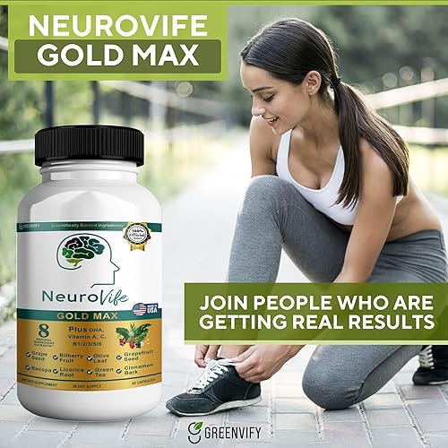 Miniatura 7 de NeuroVife Gold Max Suplemento de apoyo cerebral  8 extractos naturales con DHA, vitaminas A, C, complejo B  60 cápsulas vegetales  Fabricado en