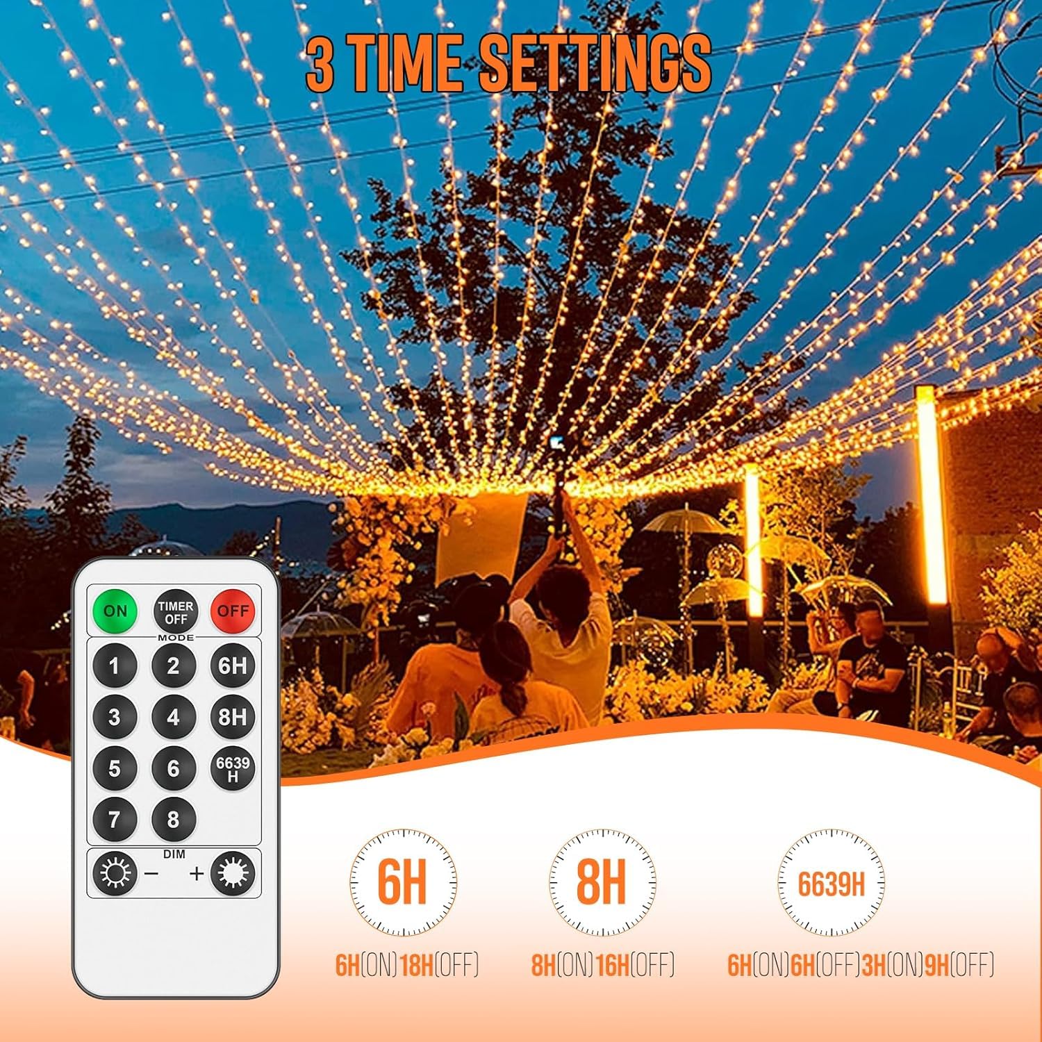 Guirnalda de Luces Navideñas para Árbol de Navidad [45m 400 LED] - Impermeable IP44 para Exterior e Interior - Control Remoto con 8 Modos y Temporizador, Decoración Ideal para Jardín Fachada y Ventana