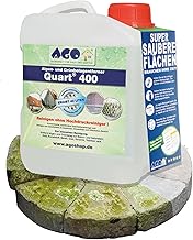 AGO® Quart Green Plaque Remover for Façade Wood, Plastic Roof Tiles, Stone, Plaster, Awning, Concrete, and Much More, Chlorine and Acid-Free, Lichen and Algae Remover Concentrate