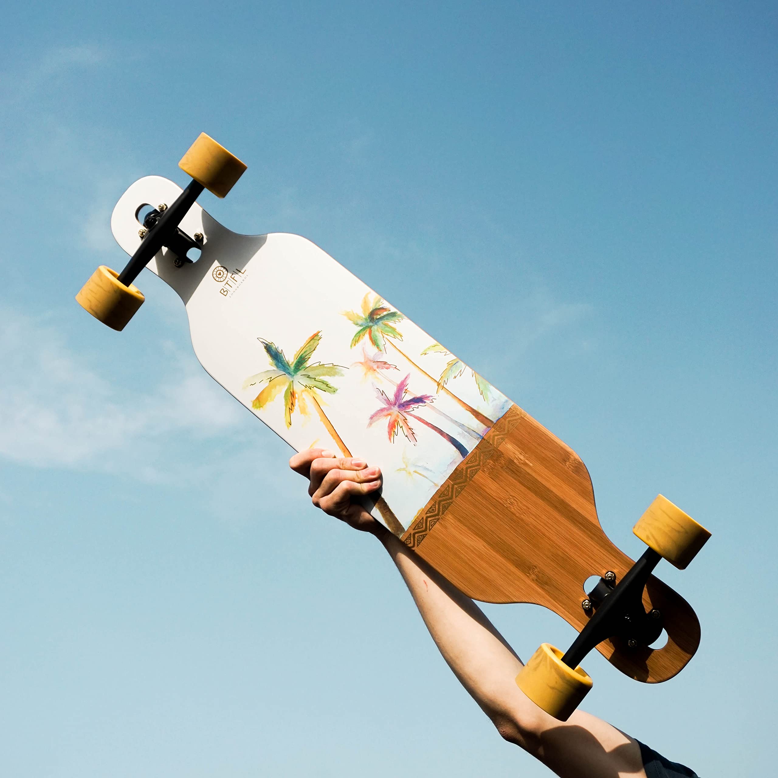 BTFL Drop-Through Longboard para niñas, monopatín completo con rodamientos ABEC 9, Cruiser para principiantes y avanzados: Chloe, Flora, Malou, Polly3, Yuva, Kayla, Keanu