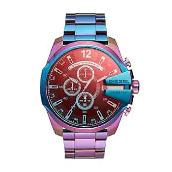 DIESEL シルバー クロノグラフ 時計 dショッピング |ディーゼル 時計 メンズ メガチーフ 51mm クロノ