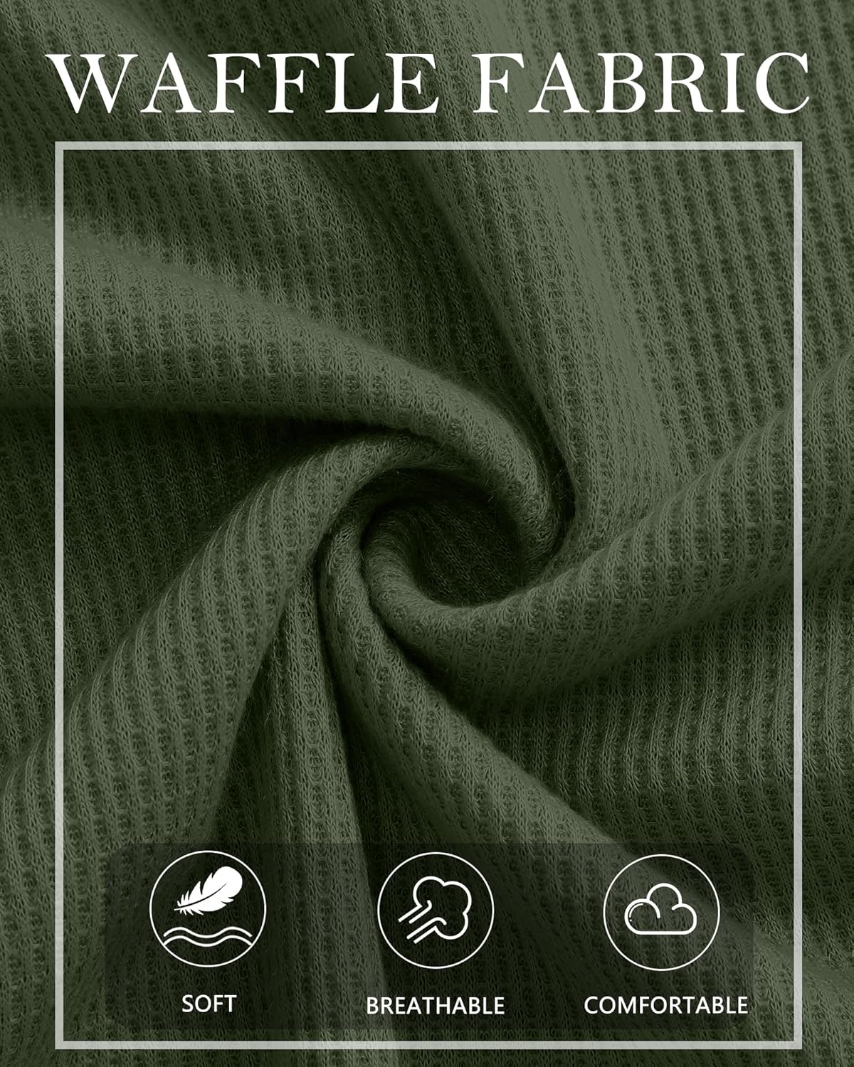 3 Pack Big and Tall Men's V Neck T-Shirts Waffle Knit Short Sleeve Basic Plus Size Tee Casual Top with Pocket(Black, Army Green, Gray,XX-Large) - Image 4