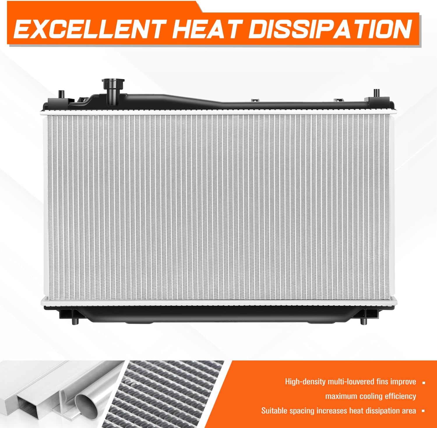 DPI-2354 Full Aluminum Core Cooling Radiator Compatible with 01-05 Honda Civic 1.7L AT