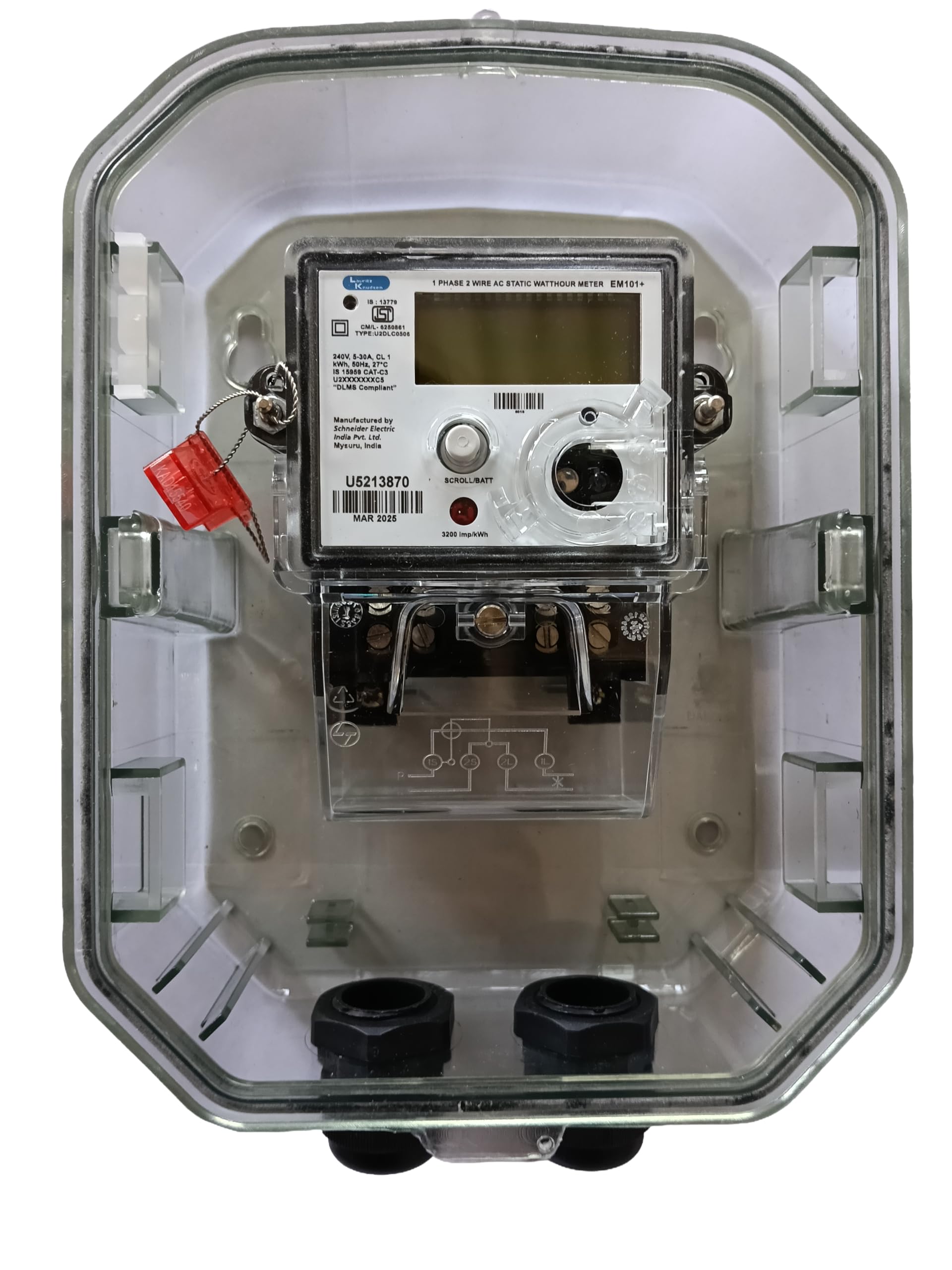 LAURITZ KNUDSEN SINGLE PHASE DLMS MULTI FUNCTION ENERGY METER WITH ONE TIME BOX-image-13