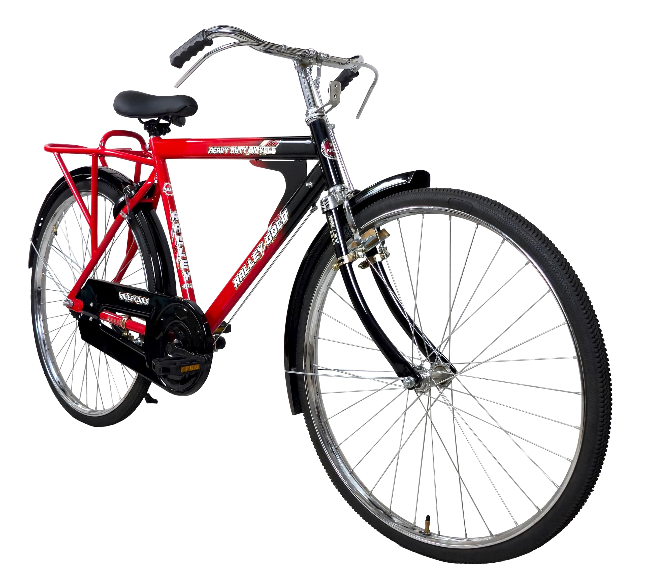 RALLEY GOLD Popular 50cm (20 Inch) Men's Bicycle | with in-Built Carrier, Stand and Lock | Frame Size : 20 Inch, Tyre Size : 26x1.5 inches-image-6
