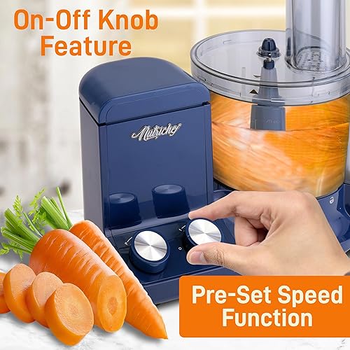 Miniatura 4 de NutriChef Procesador de alimentos  Capacidad de 2 cuartos de galón  Motor multiusos ultra silencioso  Incluye 6 cuchillas de fijación  Base de