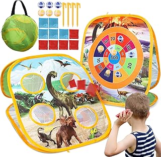 TOY Life Kids Cornhole Set Bean Bags Toss Outdoor Games for Kids Outdoor Toys for Kids 4-8 8-12 Bean Bag Toss Kids Games Outside Toys for Kids Backyard Games with Bean Bag Toss Kids Games Ages 4-8