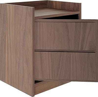 Boyd Sleep Mid Century Modern Bedroom Furniture Adagio Low Profile Wood Nightstand With Swing Open Door Walnut Amazon Ca Home Kitchen