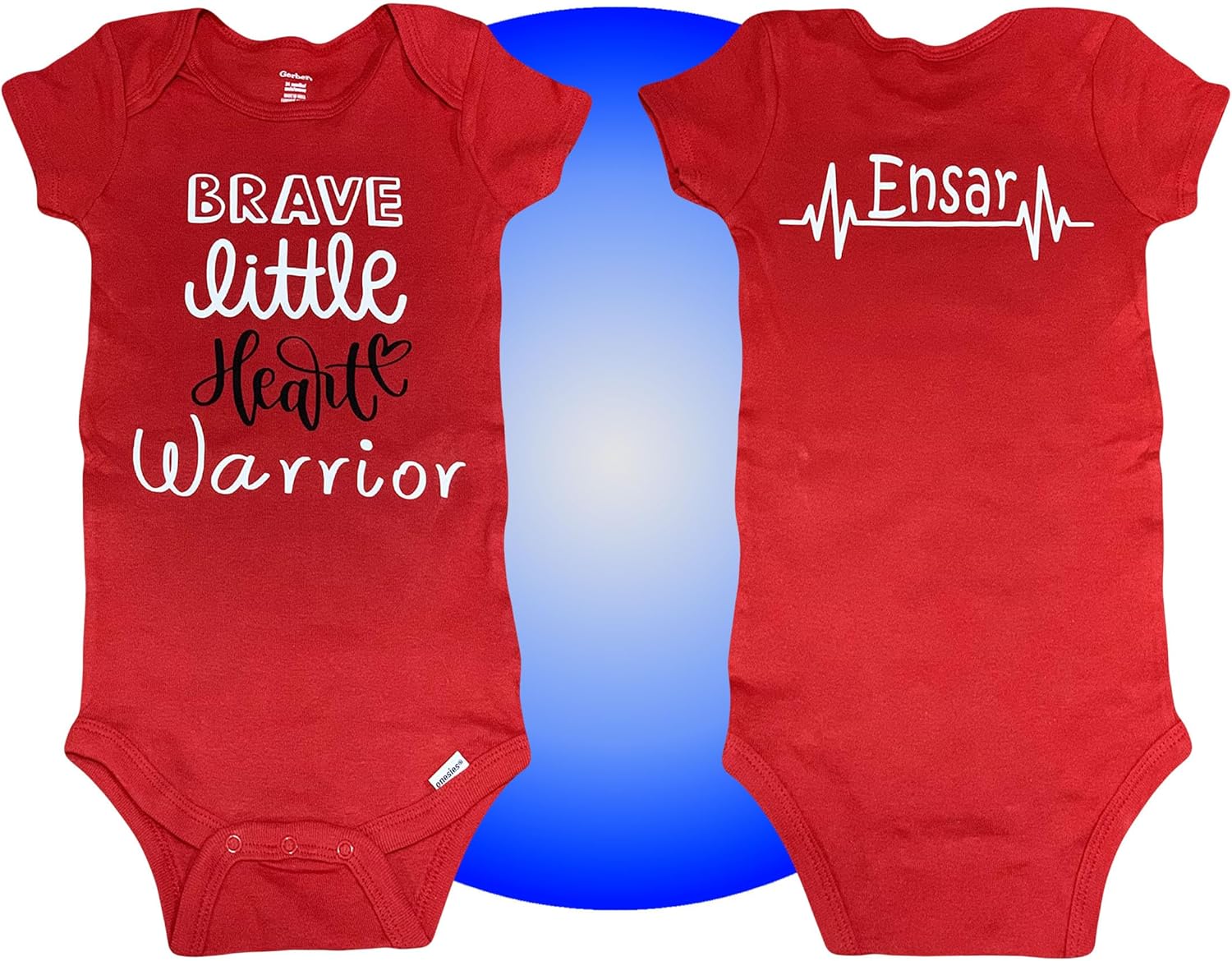 Baby Heart Surgery Onesies - Personalized - 100% Cotton Unisex - Red - CHD Awareness Baby Onesies - Baby Heart Surgery Care Package - Get Well Soon Gift - Heartiversary Outfit - Image 2