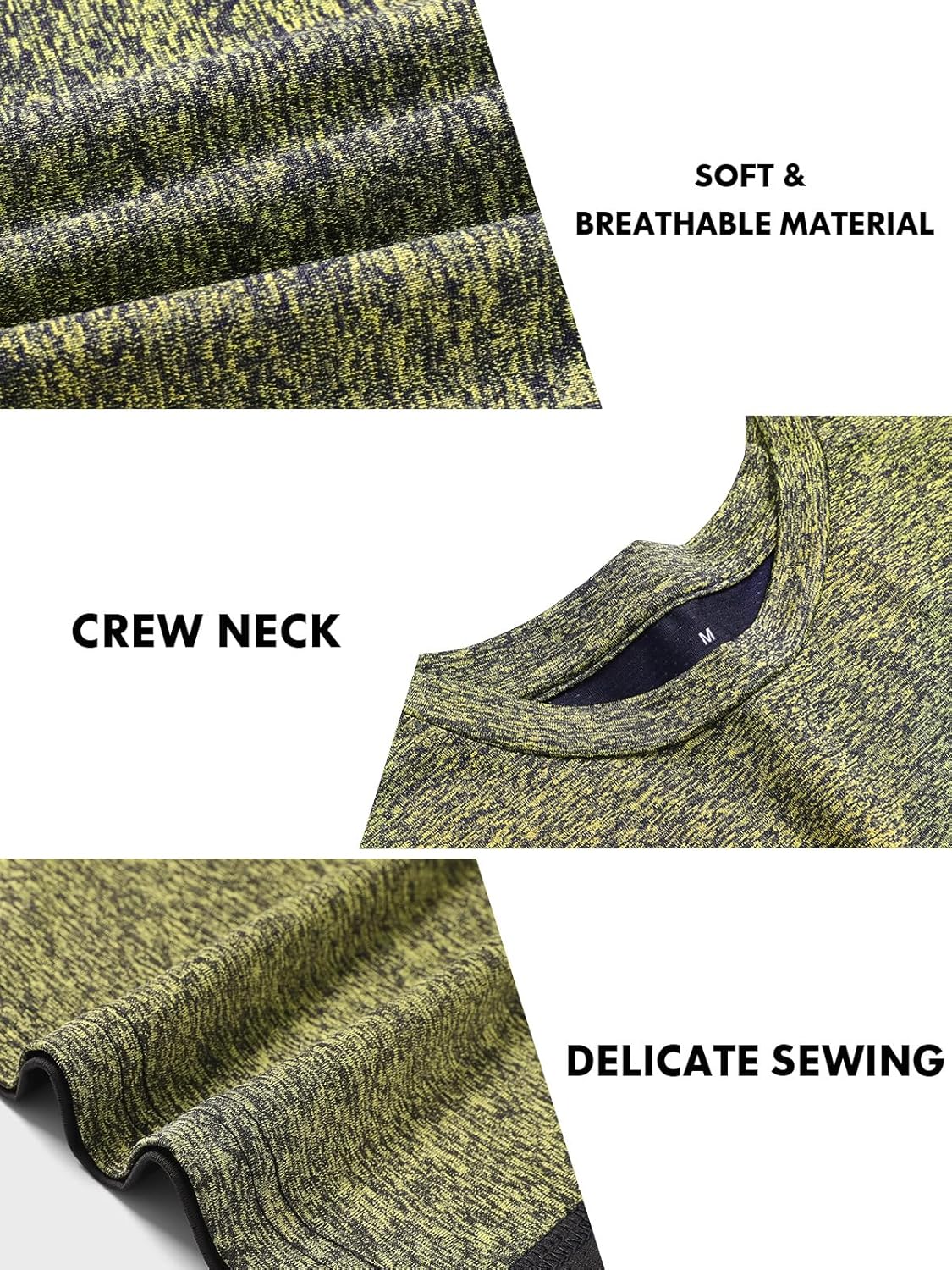 Air Curvey 3 Pack Men's Workout Tank Tops Sleeveless Muscle Gym Tank Top Quick Dry - Image 5