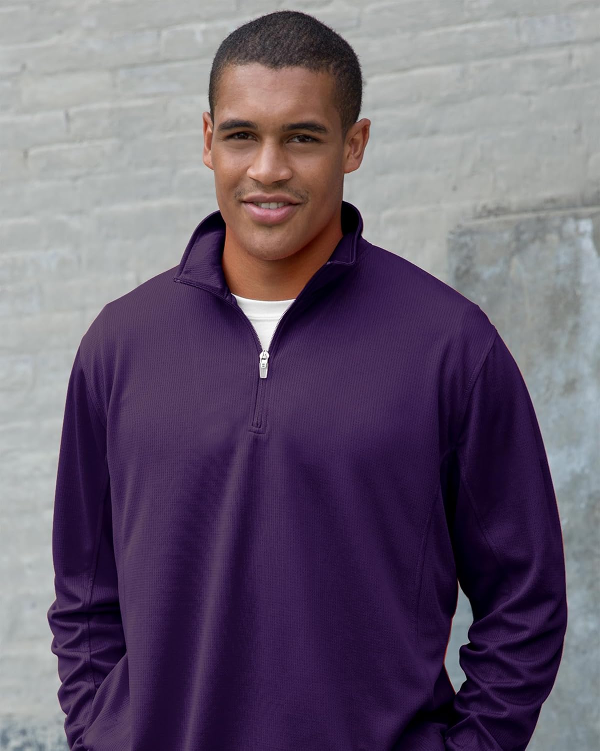 Vantage Apparel NCAA mens Men's Collegiate Micro Mesh Performance Team Color 1/4 Zip Pullover