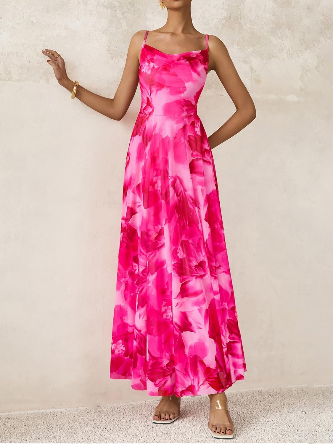 BTFBM Women Summer Floral Maxi Dresses Elegant Spaghetti Strap Dress Printed Party Dress Beach Long Dresses - Image 8