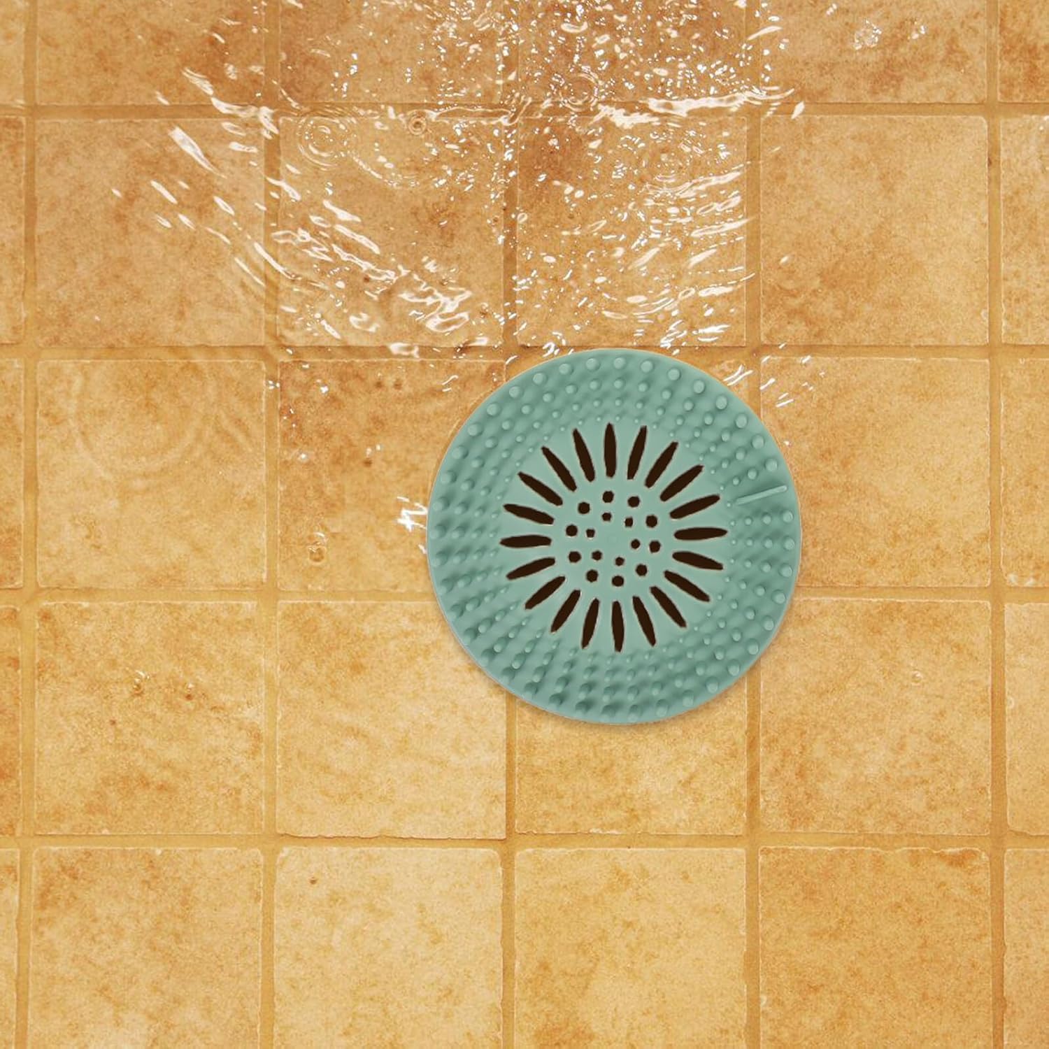 Universal Sink Hair Catcher Drain Strainer Multipurpose Washbasin Drain Filter with 4 Sets of 5 Color Covers Bathroom Bathtub Hair Stopper and Clog Prevention