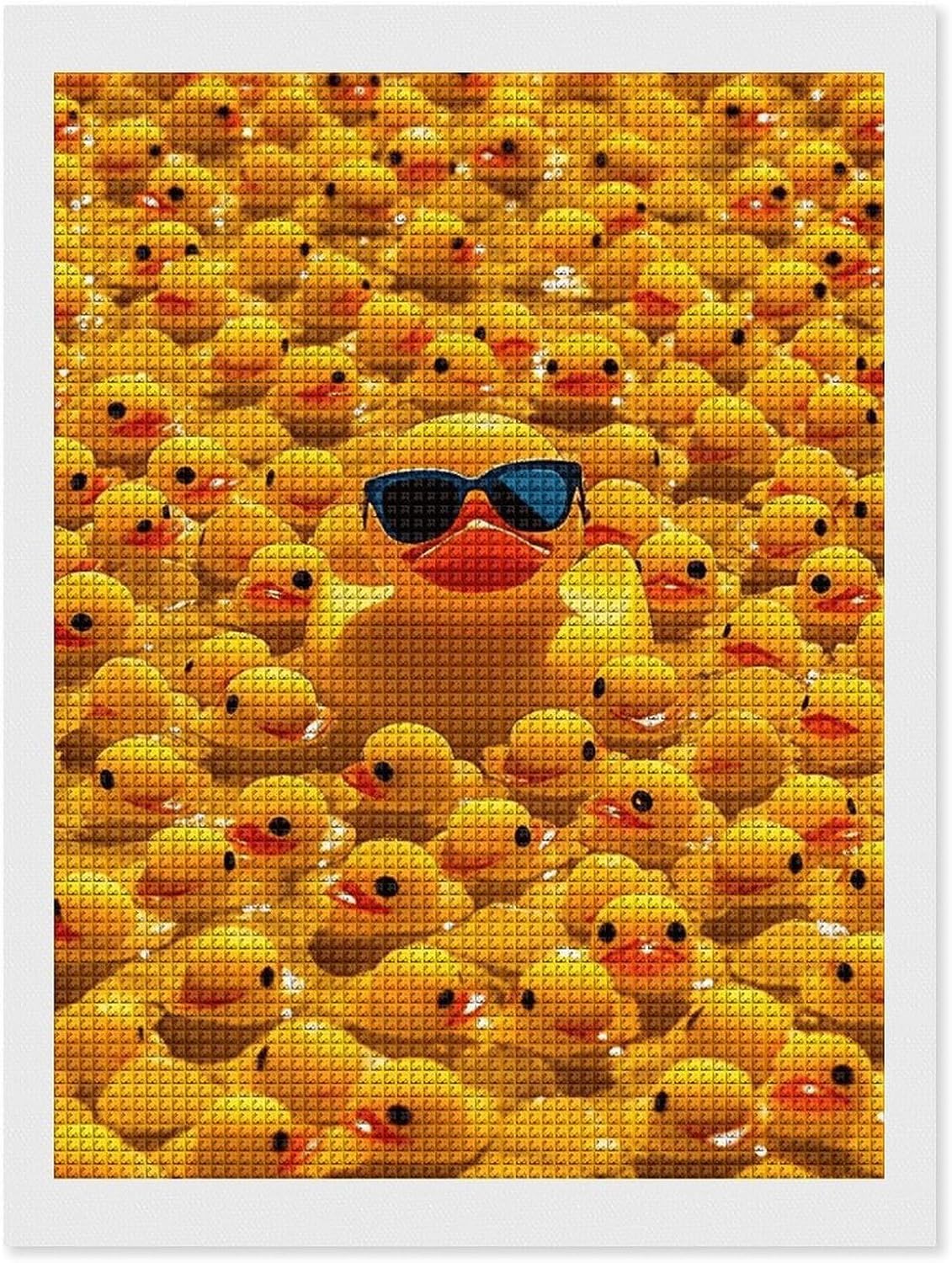 RLDOBOFE Rubber Ducky Diamond Painting Kit for Adults Square 5D Diamond Art Kits for Beginners DIY Full Drill Diamonds Dots Painting Gem Arts Crafts Home Wall Decor Gift 12"x16"