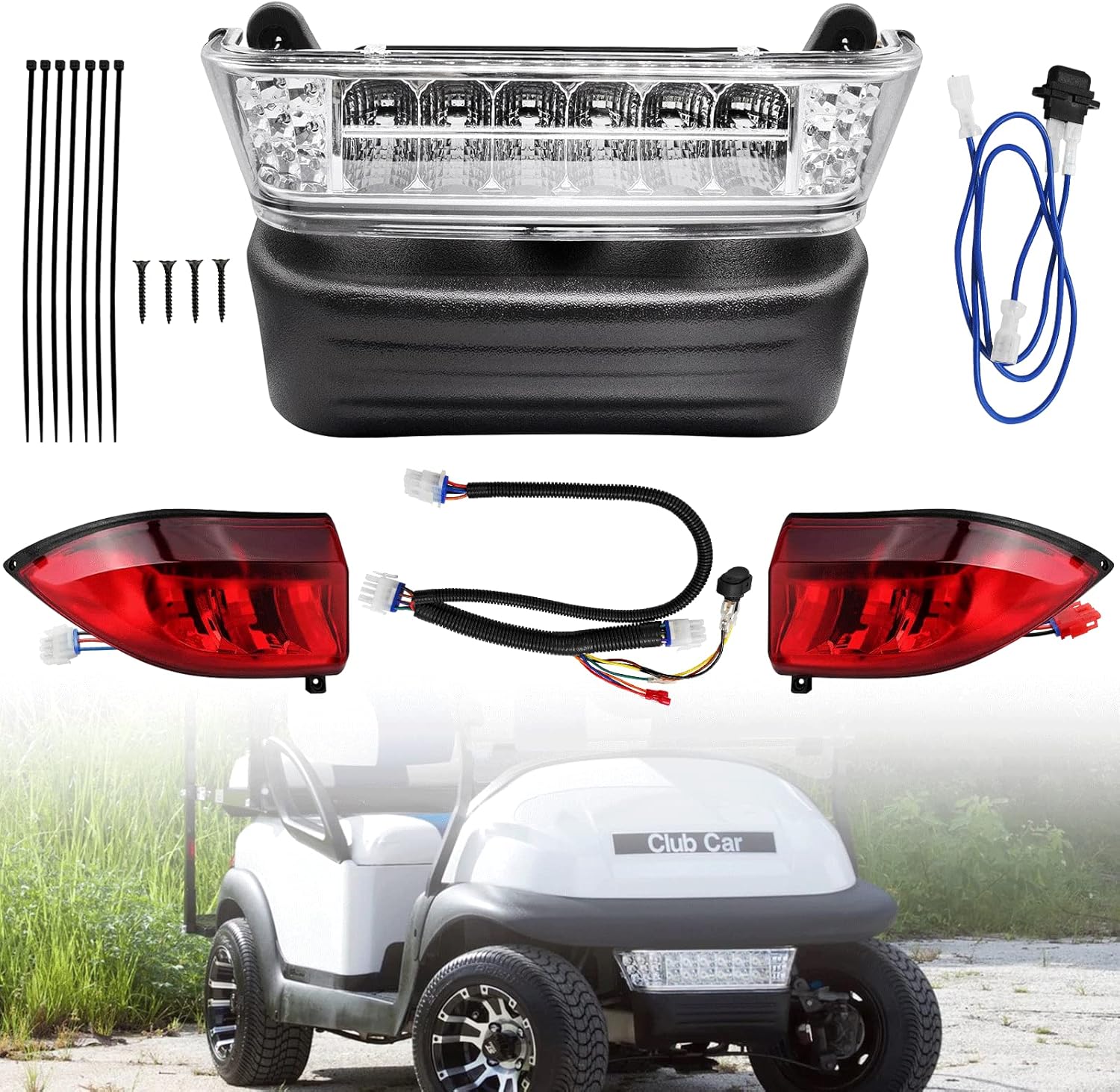 Amazon.com: iLSKW Club Car Precedent LED Dulex Light Kit Headlight and