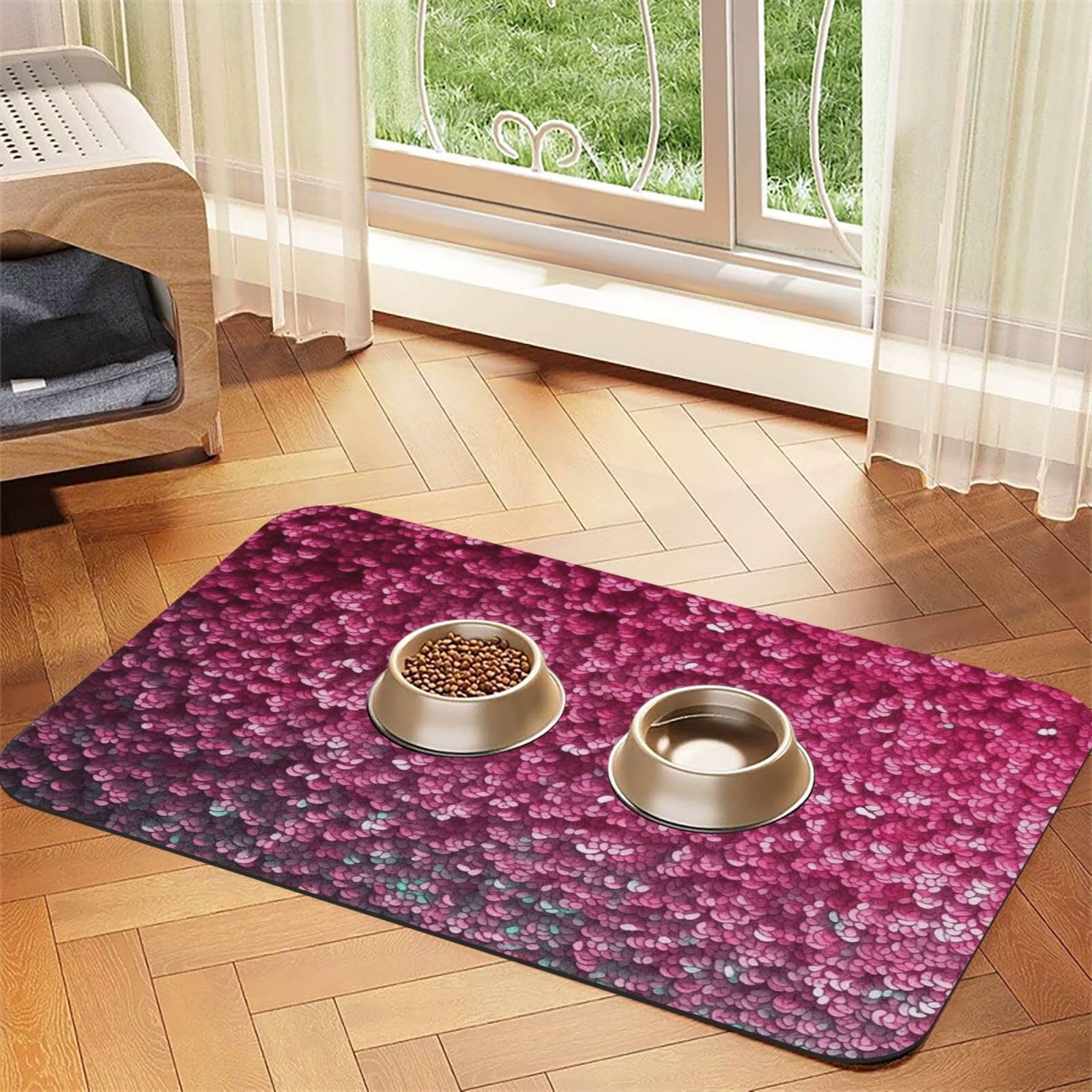 Tapis de nourriture pour chien super absorbant lavable en lave-vaisselle