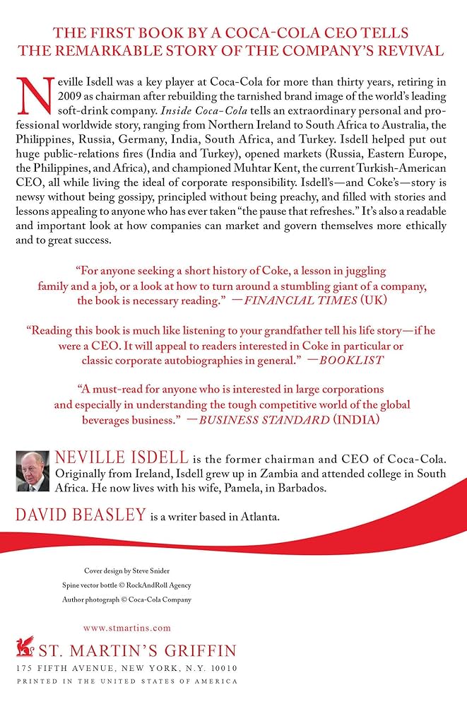 Inside Coca Cola: A CEO&#39;s Secrets on Building the World&#39;s Most Popular Brand [洋書] Buy Inside Coca-Cola Book Online at Low Prices in India