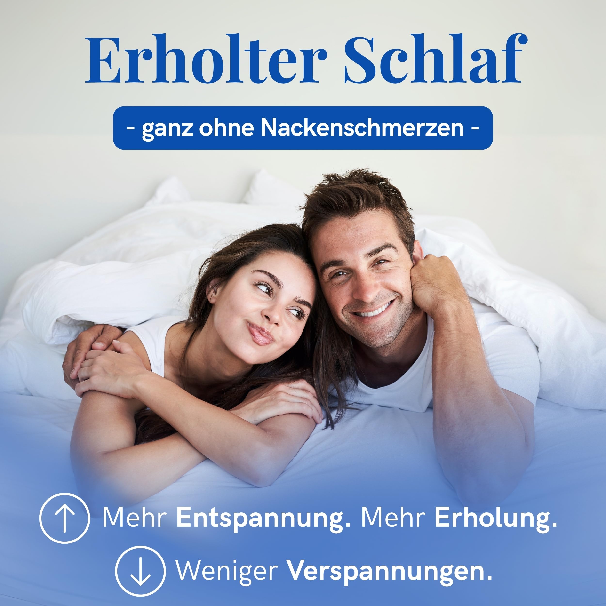 Orthopädisches Nackenstützkissen Memory Foam Kissen Ergonomisches Nackenkissen bei Nackenschmerzen Rücken-, Bauch-, Seitenschläfer Schlafkissen - inkl. Bezug (Kissen)