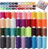 72 Pcs Assortment Bobbins Sewing Threads Kit, 400 Yards Sewing Machine Threads, Polyester Thread Spools, Prewound Bobbin with Case, DIY Sewing Accessories for Hand or Overlock Machine(36 Colors)