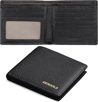 Ultra Slim Small RFID Wallet for Women, Leather Tiny Thin Bifold Pocket Ladies Wallet Short Wallets for Women Black