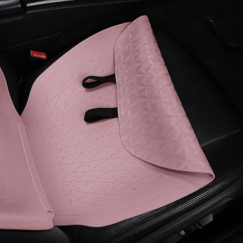Miniatura 2 de Tapha Funda universal de asiento de automóvil de gamuza de lujo con reposacabezas, ultrafina y transpirable, con reflejos para el interior del