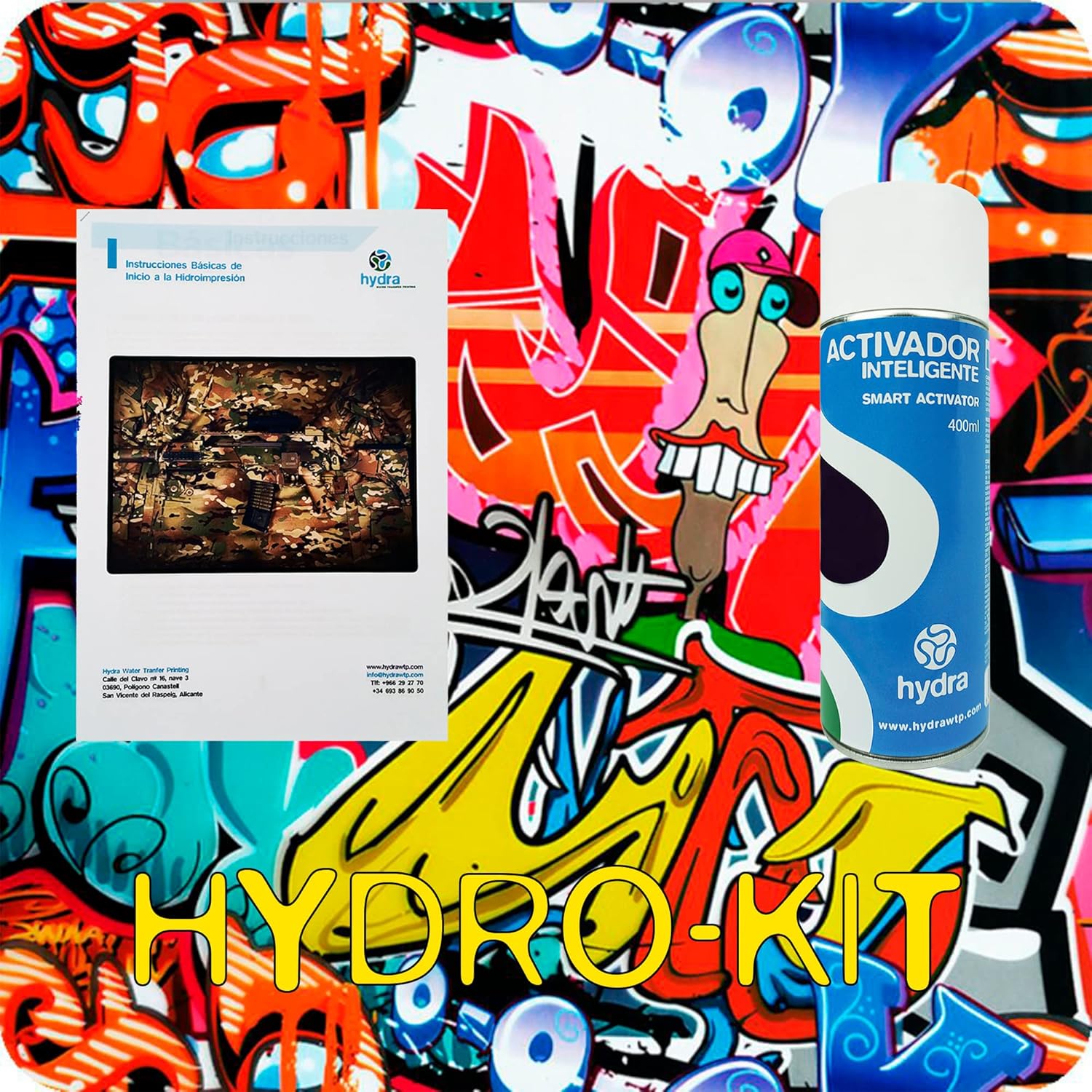 Kit Prova Cubicatura Water Transfer - Include Pellicola Teschi HLC-046, Attivatore 400ml E Manuale - Foto 2