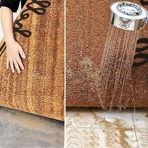 Miniatura 6 de Felpudo antideslizante de bienvenida para puerta delantera, diseño de borde de tira para exteriores, tapetes de entrada, decoración de entrada de