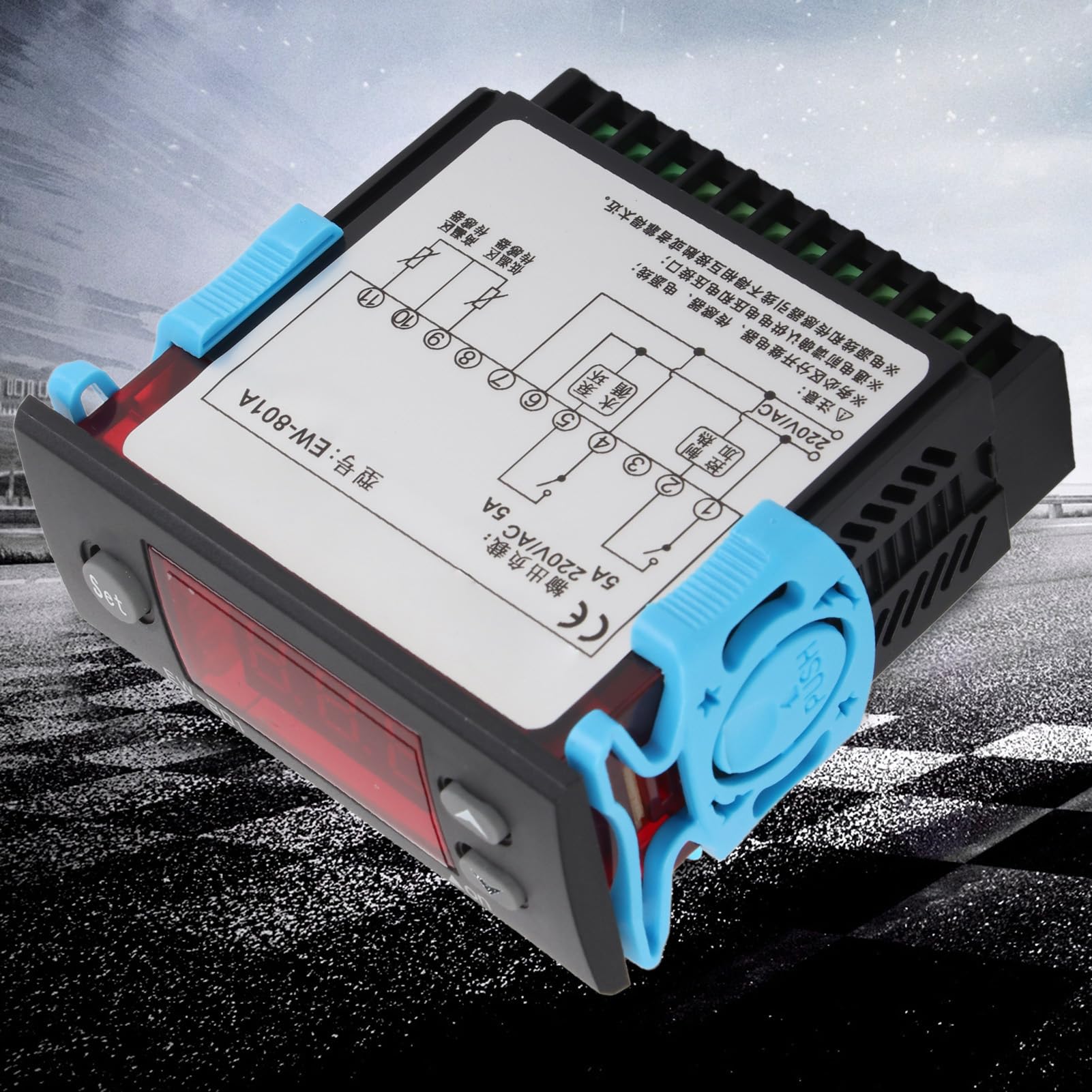 Bewinner Termostato Regolatore di Temperatura per Scaldabagno Solare Display Digitale con Sonde a Doppio Sensore, Termostato Differenziale Intelligente per Circolazione Pompa 2 ℃ ~ 99 ℃