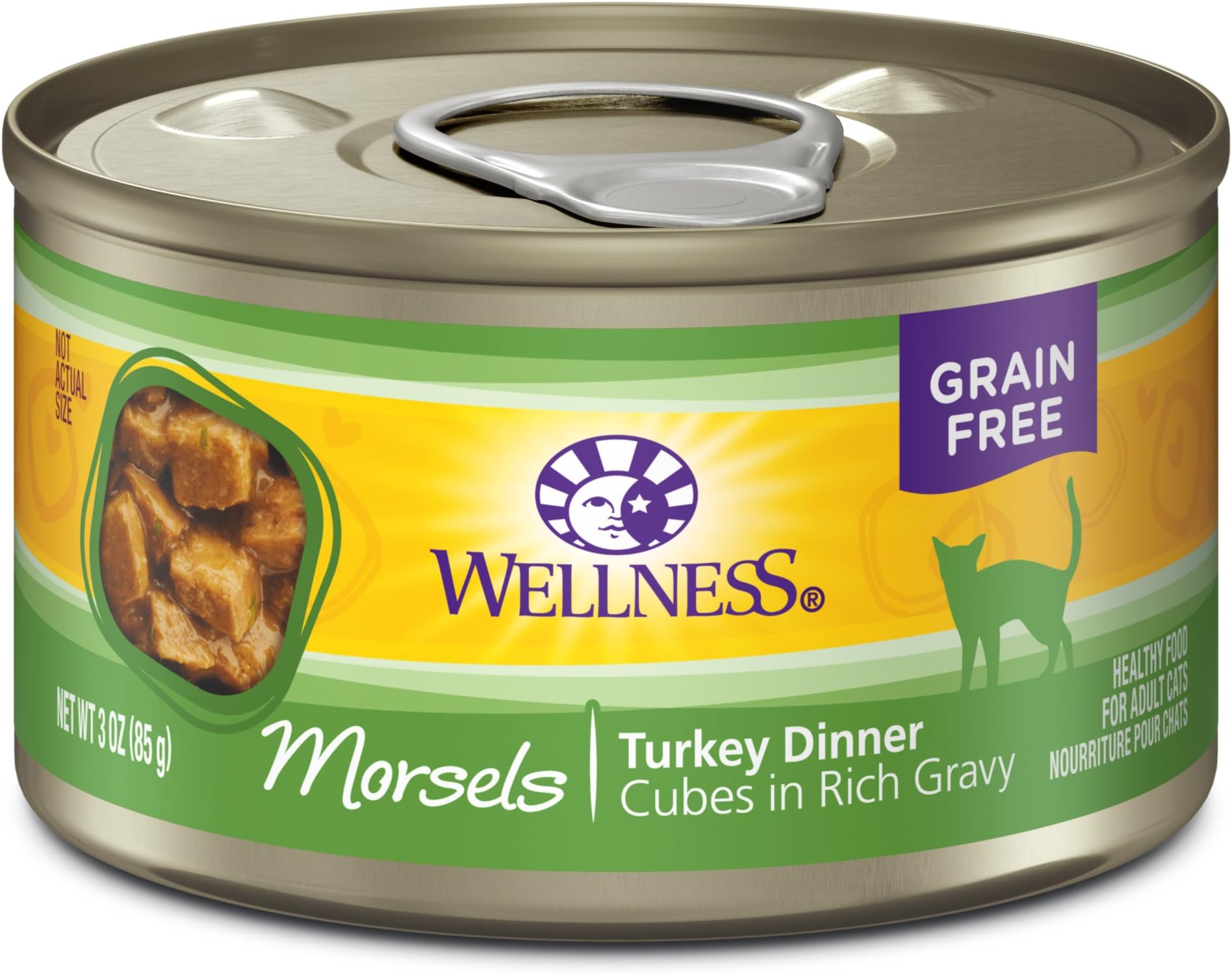 WellnessComplete Health Natural Grain Free Wet Canned Cat Food, Cubed Turkey Entree, 3 Ounce (Pack of 24)