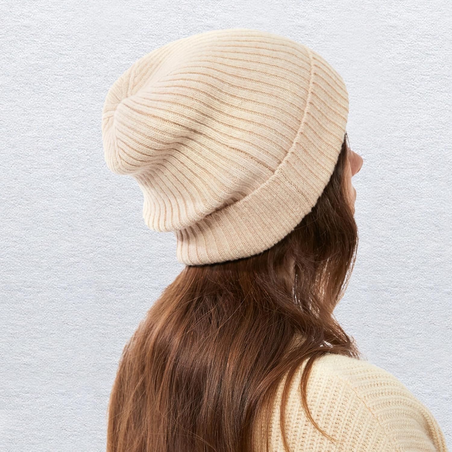 100% Merino Wool Cuff Beanie Hat, Unisex Warm Winter Caps Soft, Breathable & Cozy Stretchy Knitted Cuffed Cap - Image 7