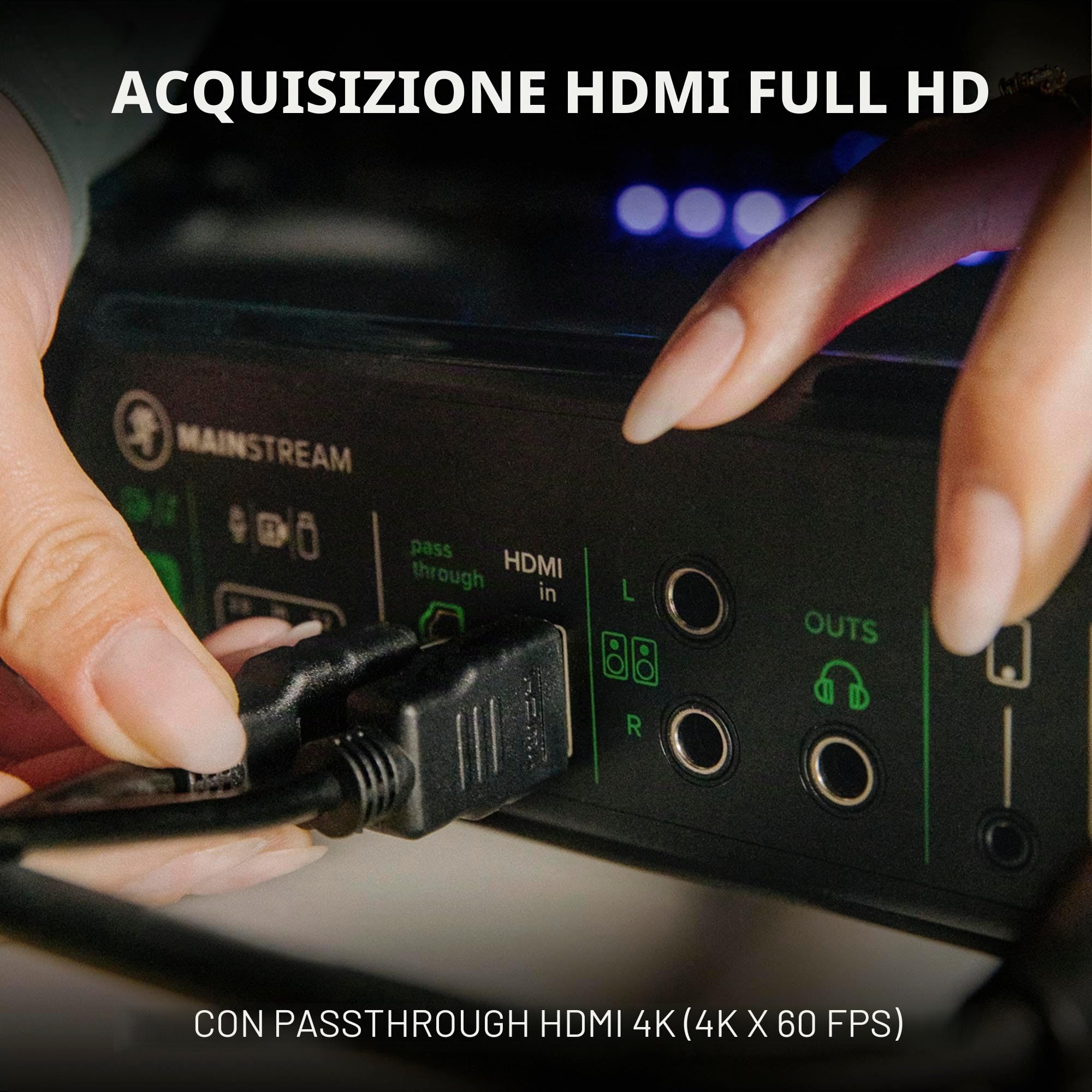 MACKIE Mainstream Interfaccia Completa per Live Streaming e Acquisizione Video con Tasti di Comando Programmabili, Software Matrix, Acquisizione HDMI e Thru, Hub USB-C, Alimentazione Tramite Bus