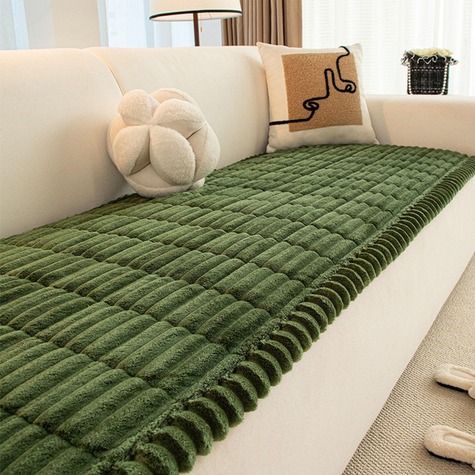 zoocco Couch Cover for Dogs Against Fur, Dirt & Scratches (Dark green,90 * 160cm)