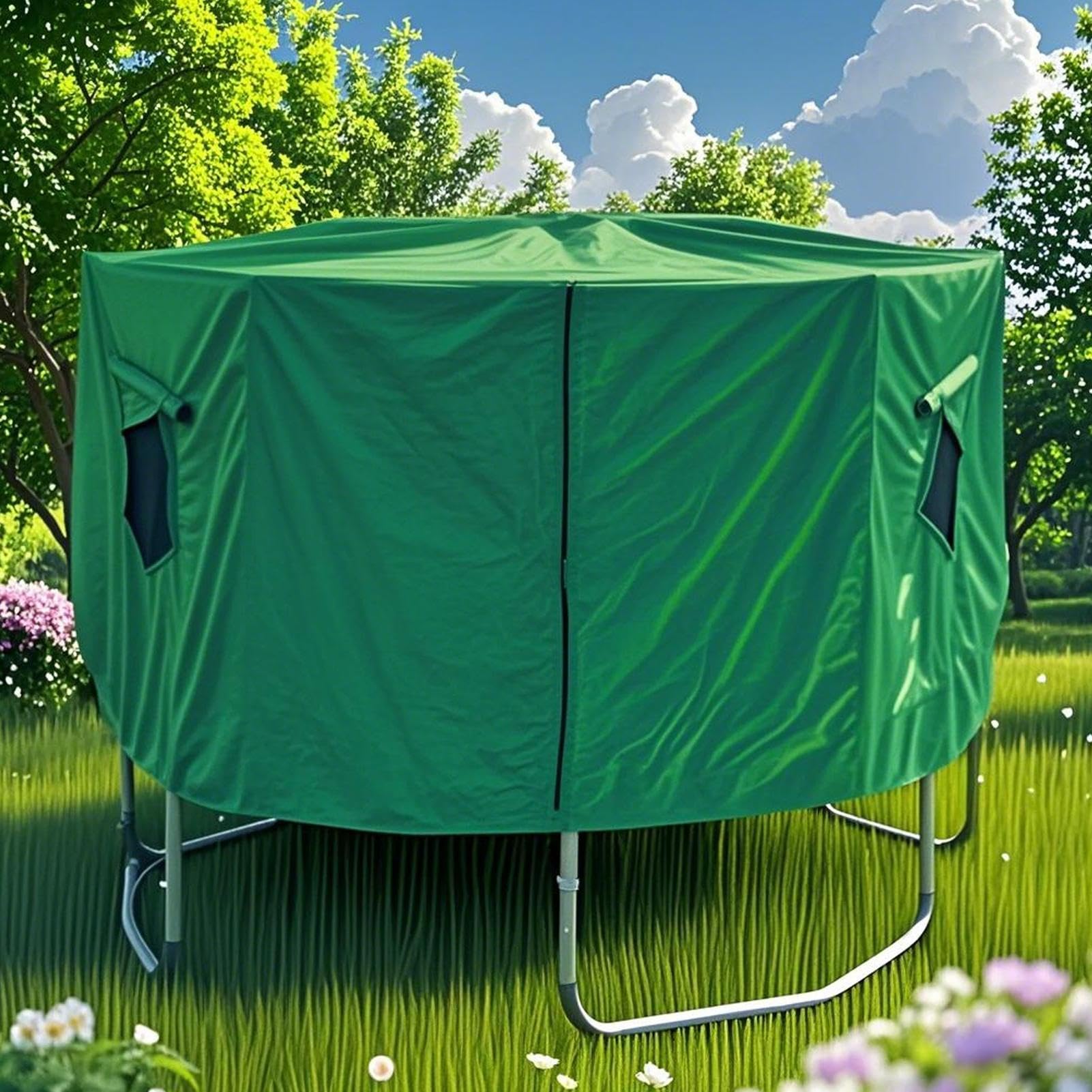 Vela para trampolín, accesorios para trampolín, lona impermeable resistente para acampada, invierno, RV, jardín y temporada cálida