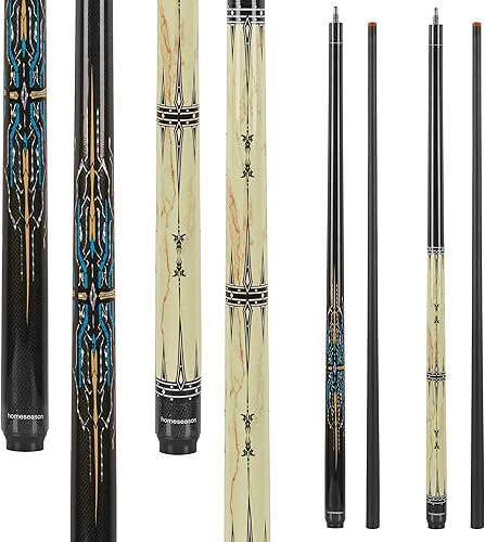 Miniatura 15 de HomeSeason Palo de Billar de Fibra de Vidrio 147 cm Tacos de Billar Profesionales de Baja Defleccíon Palos de Billar D con bolsa,B (2