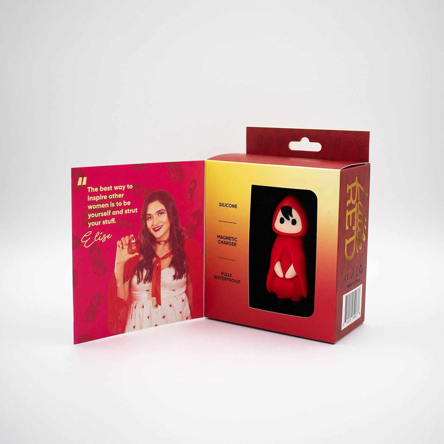 Natalie's Toy Box Little Red Bullet Vibrator, Rechargeable Waterproof Massager for Clitoral, Vaginal or Nipple Stimulation, 16 Functions, ABS Silicone Adult Sex Toy