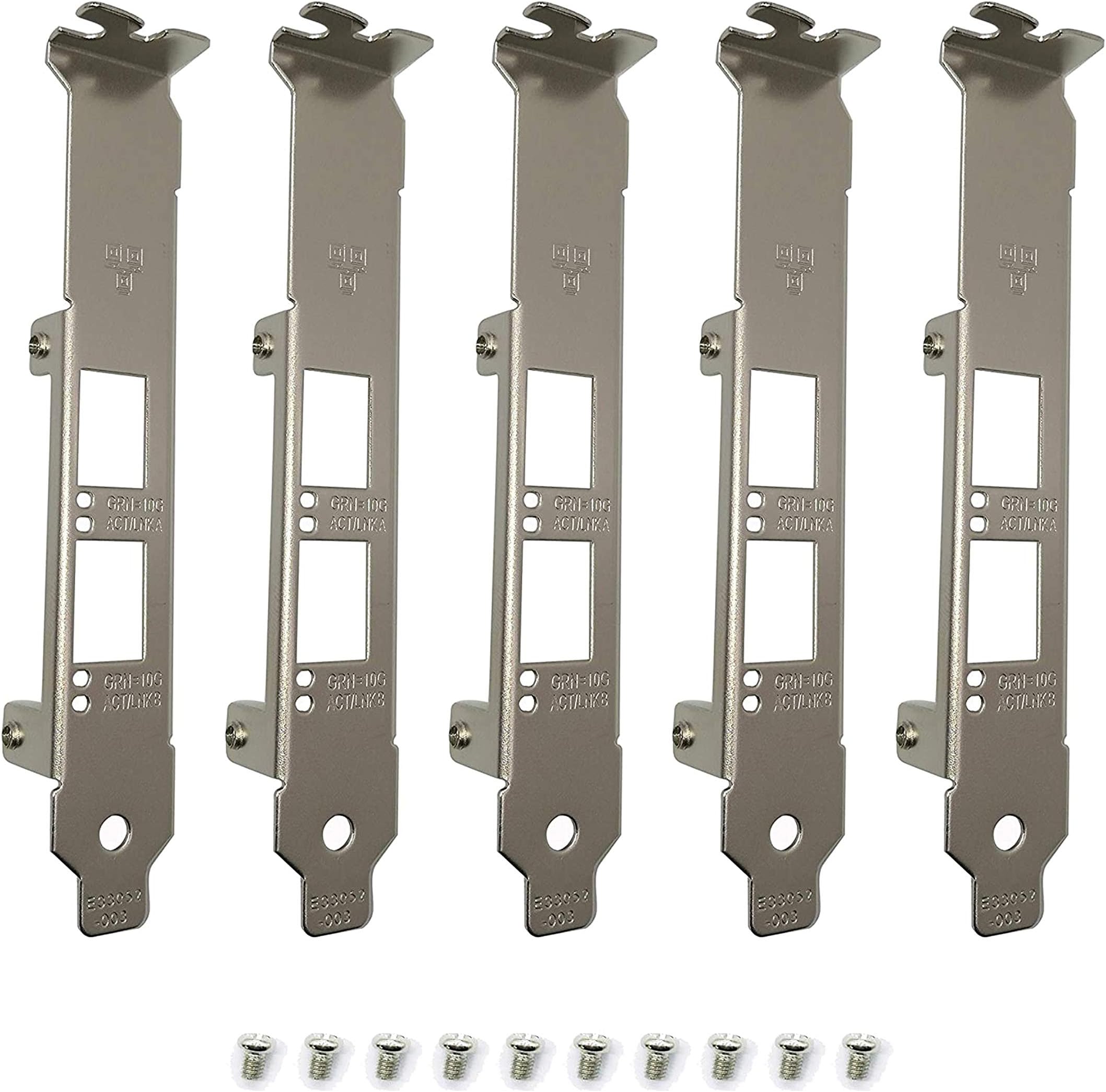 BestParts 5pcs New Full Height Bracket for Intel E10G42BTDA X520-DA2 E10G42BFSR X520-SR2 X520-LR2 X710-DA2 JL82599ES E33052-003