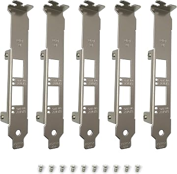 BestParts 5pcs New Full Height Bracket for Intel E10G42BTDA X520-DA2 E10G42BFSR X520-SR2 X520-LR2 X710-DA2 JL82599ES E33052-003